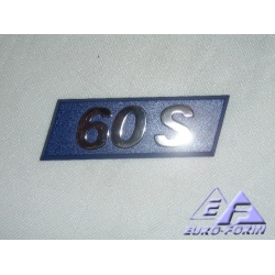 Znak modelu Uno (89-95)  "60 S" boczny
