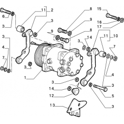 Podkładka klamry tylnej sprężarki klimatyzatora Lancia Kappa 3.0 6V (Sp 0,5mm)